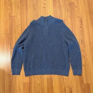 L.L. Bean Men's Blue Zip-Up Sweater